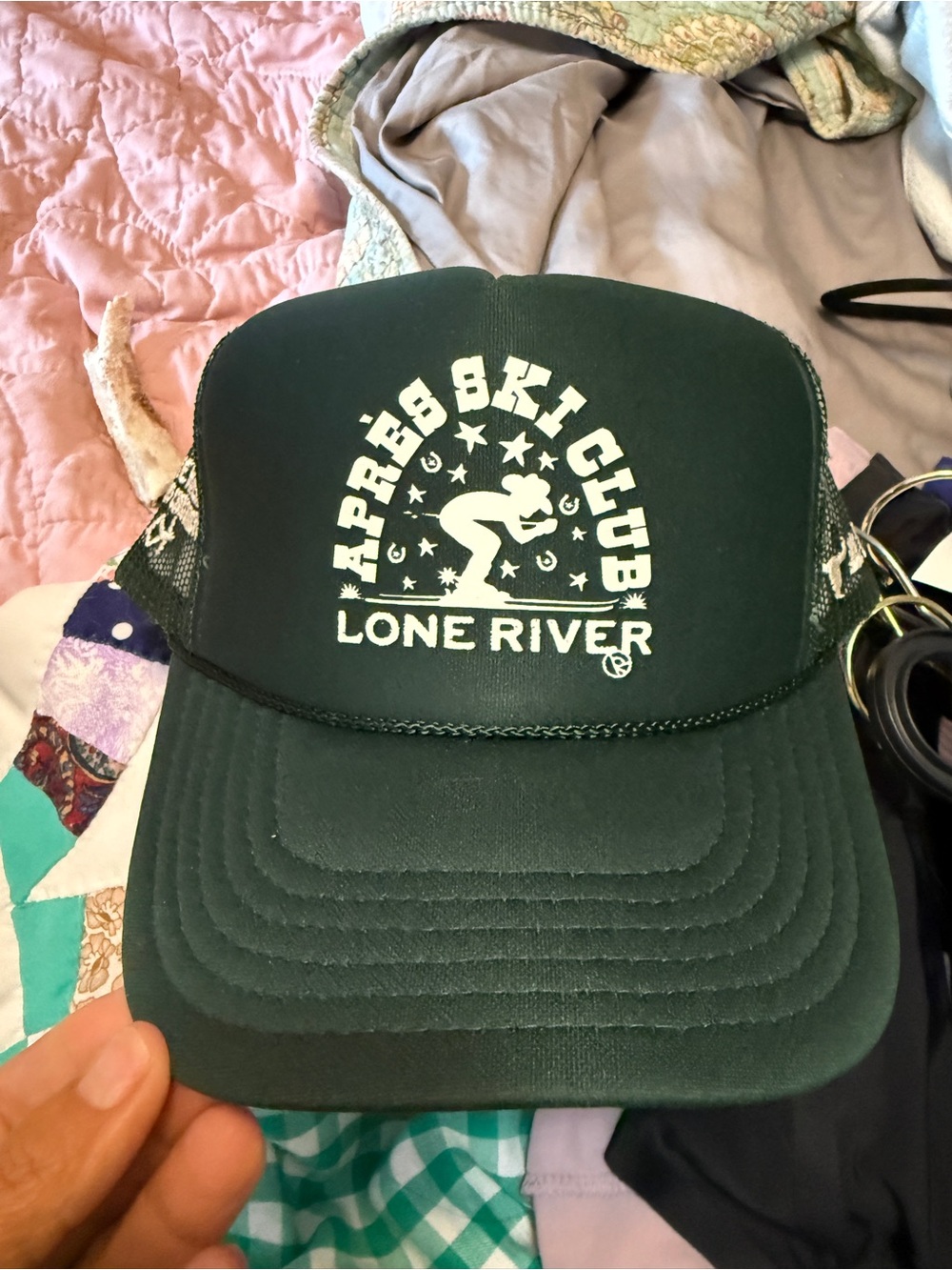 Lone River Dark Green 'Ski Club' Trucker Hat